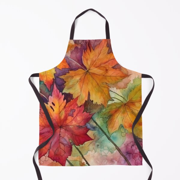 Item preview, Colorful Autumn leaves watercolor 1 designed and sold by Red Witch Art.