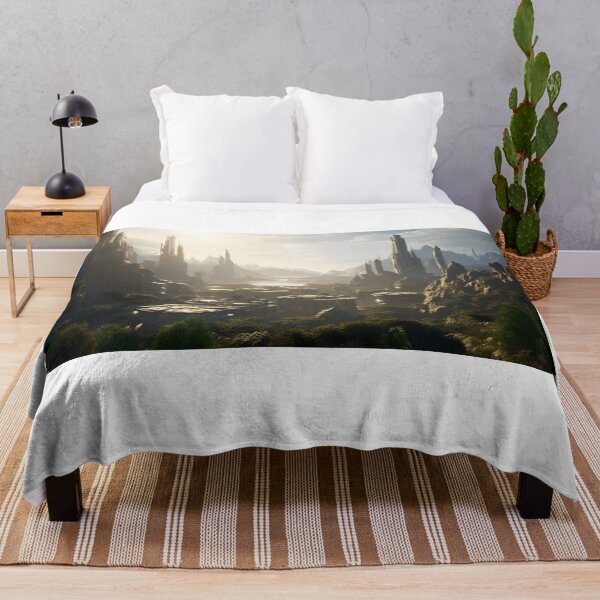Item preview, Ethereal Futuristic City Sci Fi Landscape Art designed and sold by PeteRascal.