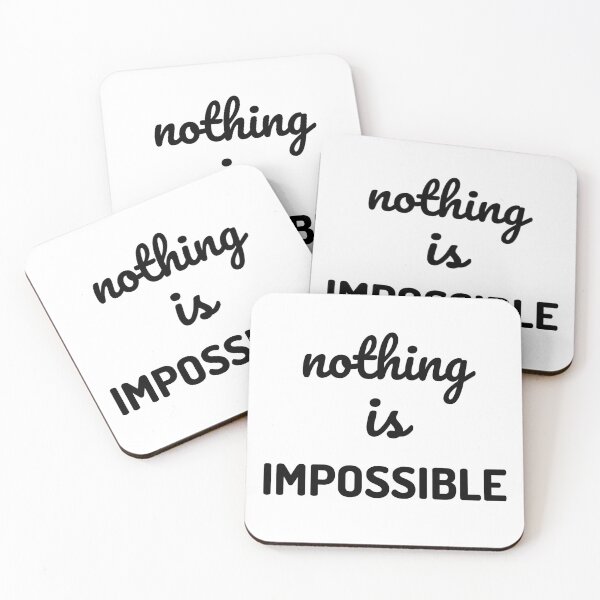 Item preview, Nothing Is Impossible, Inspirational Life Quote designed and sold by GardenistaShop.