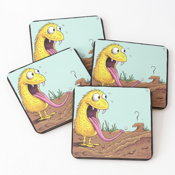Item preview, Hungry Yellow Alien with Fangs and a Fly's Tongue designed and sold by SingularityGeek.