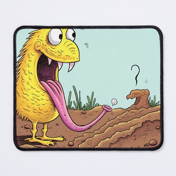 Item preview, Hungry Yellow Alien with Fangs and a Fly's Tongue designed and sold by SingularityGeek.