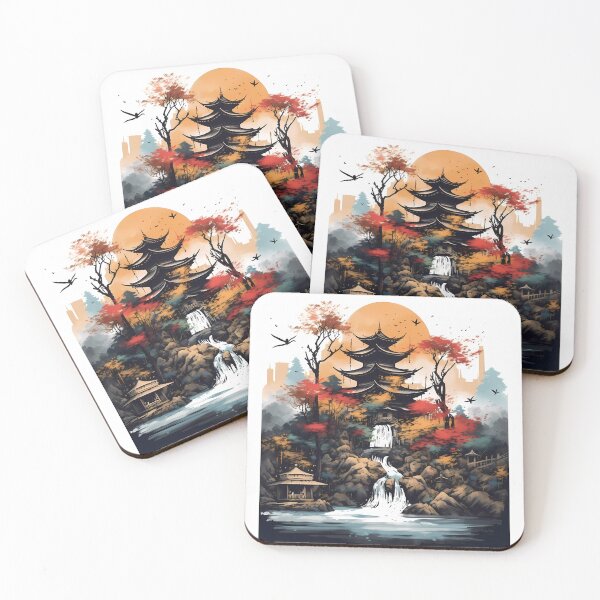 Item preview, Japanese Mountain Landscape designed and sold by SingularityGeek.