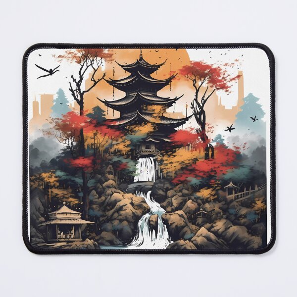 Item preview, Japanese Mountain Landscape designed and sold by SingularityGeek.