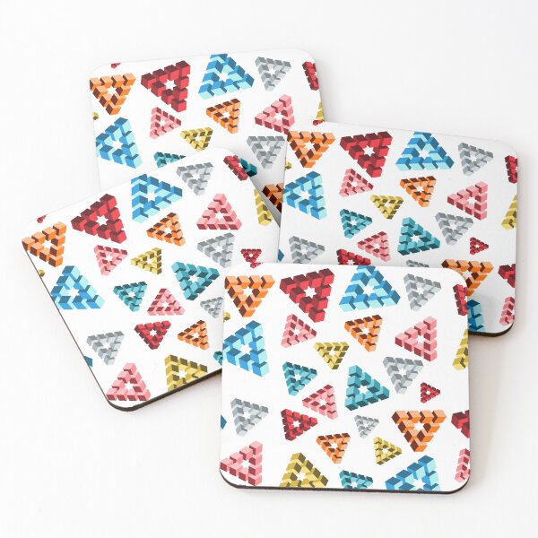 Item preview, IMPOSSIBLE³ CASCADE - Retro Pixel Art Penrose Triangles designed and sold by Chris Jukes.