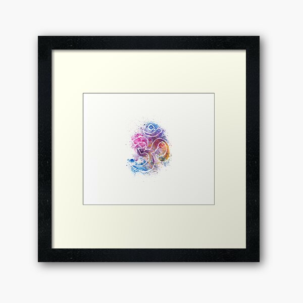 OM Symbol Watercolor Art Framed Art Print