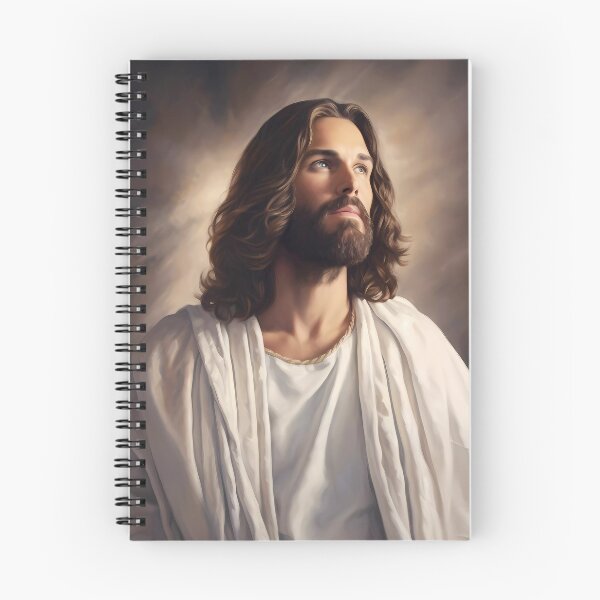 Item preview, Jesus Christ at 20 Years Old, Illuminated in a White Tunic designed and sold by SingularityGeek.