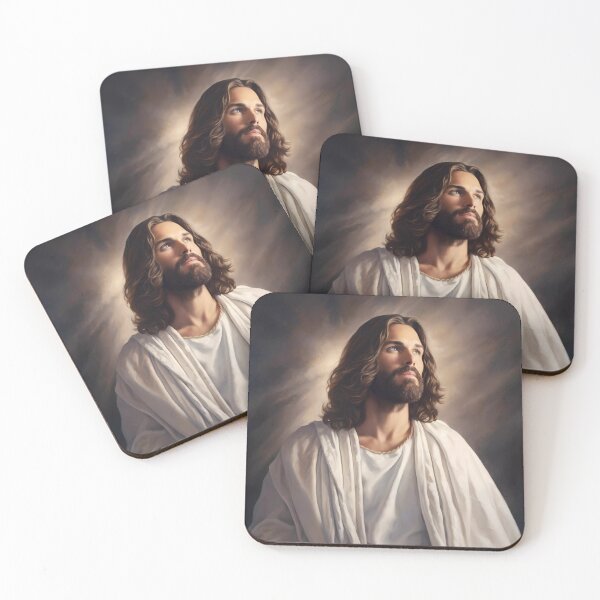 Item preview, Jesus Christ at 20 Years Old, Illuminated in a White Tunic designed and sold by SingularityGeek.