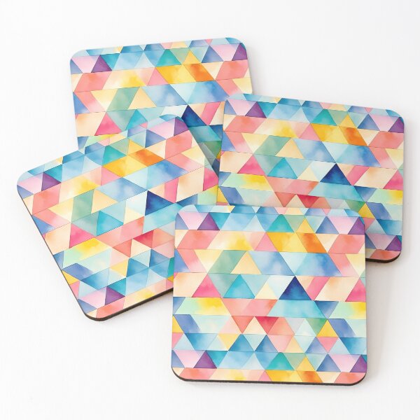Item preview, Watercolour Triangle Geometric Seamless Pattern designed and sold by PatternStudios.