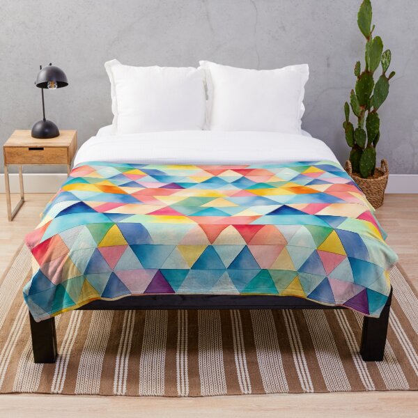 Item preview, Watercolour Triangle Geometric Seamless Pattern designed and sold by PatternStudios.