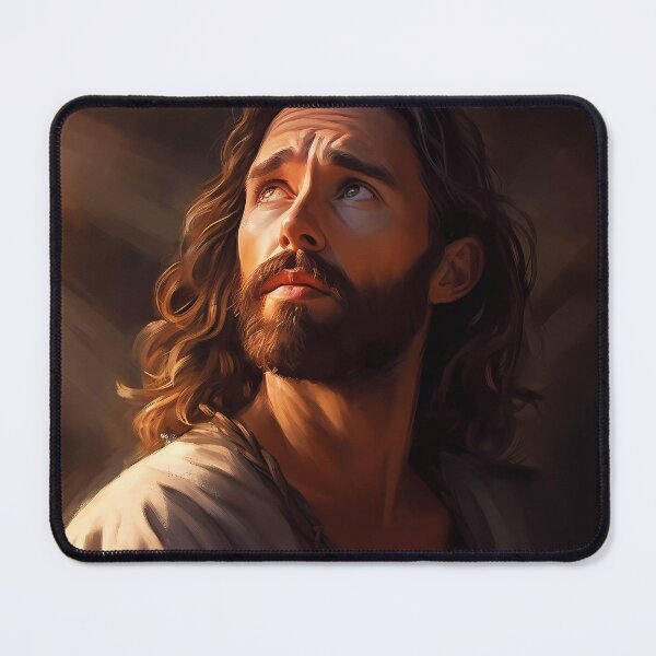 Item preview, Jesus Christ at 30 Years Old with His Face Illuminated by God the Father designed and sold by SingularityGeek.