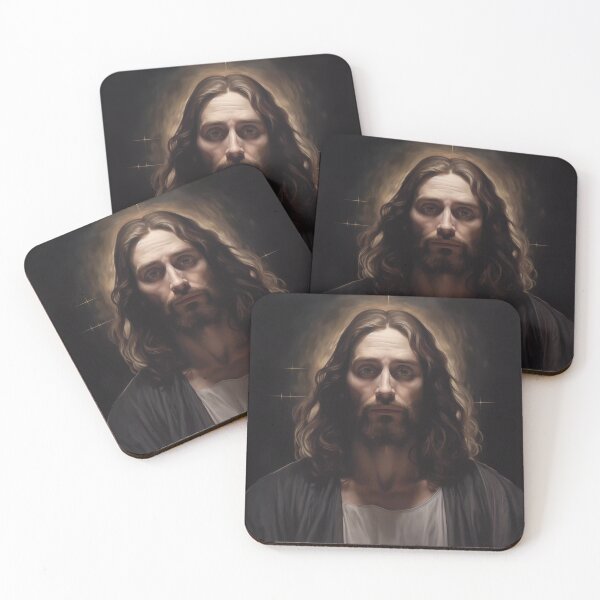 Item preview, Jesus Christ at 33 Years Old in a Portrait with a Majestic Illuminated Background and Face designed and sold by SingularityGeek.