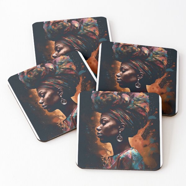 Item preview, Womens Rights Portrait of African Tribal Beautiful Black Woman designed and sold by MartynGrey.