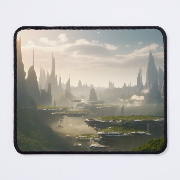 Item preview, Ethereal Futuristic City Sci Fi Landscape Art designed and sold by PeteRascal.