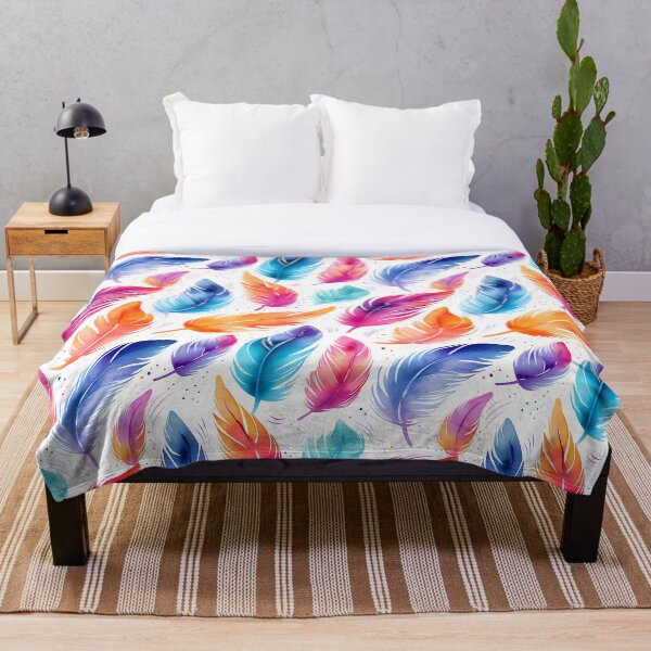 Item preview, Watercolour Feather Seamless Pattern designed and sold by PatternStudios.