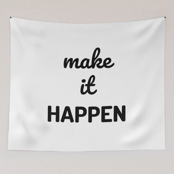 Item preview, Make It Happen, Motivational Life Quote designed and sold by GardenistaShop.