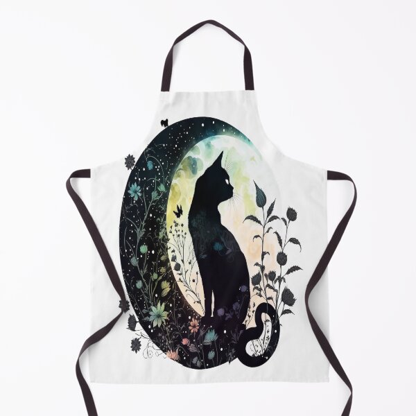 Item preview, Black Cat On Flowered Moon designed and sold by BetOova.