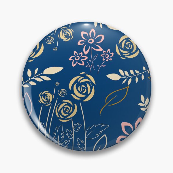Item preview, Blue floral pattern designed and sold by SharahKarthi.