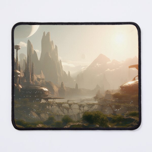 Item preview, Ethereal Futuristic City Sci Fi Landscape Art designed and sold by PeteRascal.