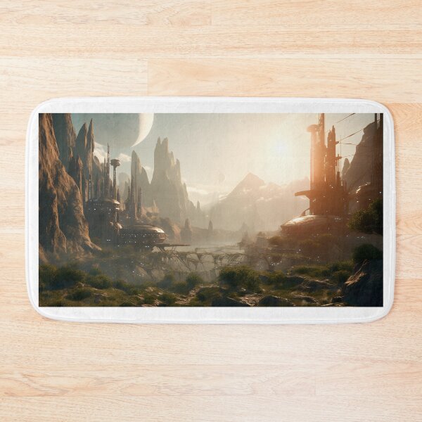 Item preview, Ethereal Futuristic City Sci Fi Landscape Art designed and sold by PeteRascal.
