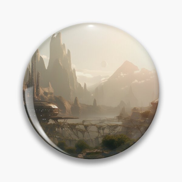 Item preview, Ethereal Futuristic City Sci Fi Landscape Art designed and sold by PeteRascal.