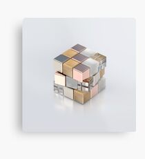 Rubiks Cubed Metalldruck