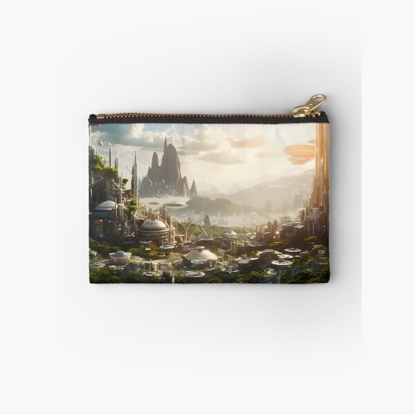 Item preview, Ethereal Futuristic City Sci Fi Landscape Art designed and sold by PeteRascal.