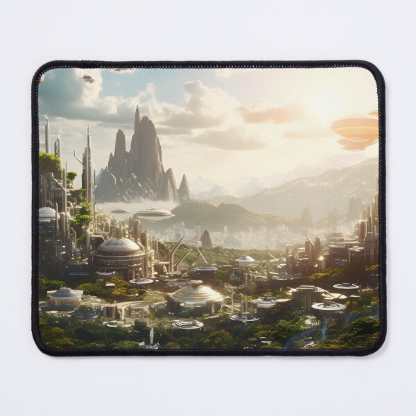 Item preview, Ethereal Futuristic City Sci Fi Landscape Art designed and sold by PeteRascal.