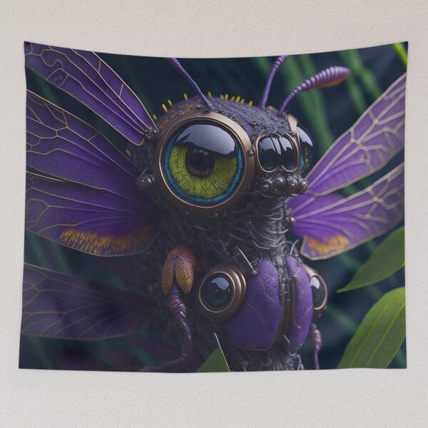 Item preview, Whimsical Dragonfly Modern Surreal - Highly Detailed Digital Art | Insects designed and sold by TheWhimsicalZoo.