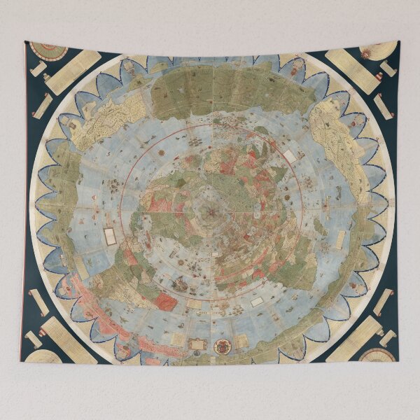 Item preview, Flat Earth Map (1587) - Urbano Monte designed and sold by SALON DES ARTS.