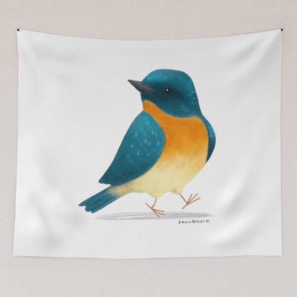 Item preview, Tickells Blue Flycatcher Bird designed and sold by julianamotzko.
