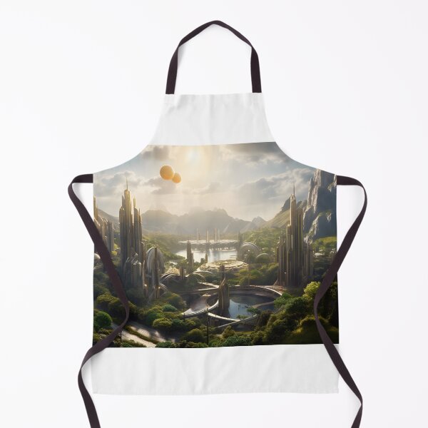 Item preview, Ethereal Futuristic City Sci Fi Landscape Art designed and sold by PeteRascal.