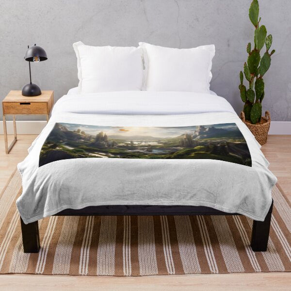 Item preview, Ethereal Futuristic City Sci Fi Landscape Art designed and sold by PeteRascal.