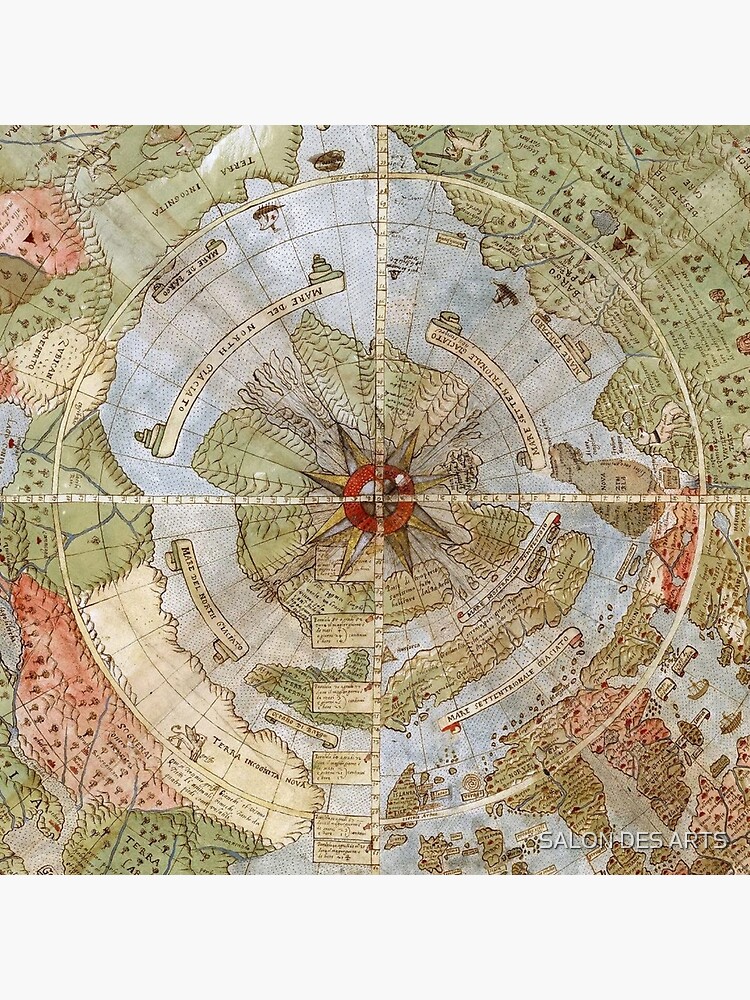 Flat Earth Map, North Pole (1587) Urbano Monte
