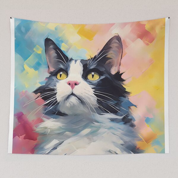 Item preview, Watercolor colored cat02 designed and sold by UnaWu533.