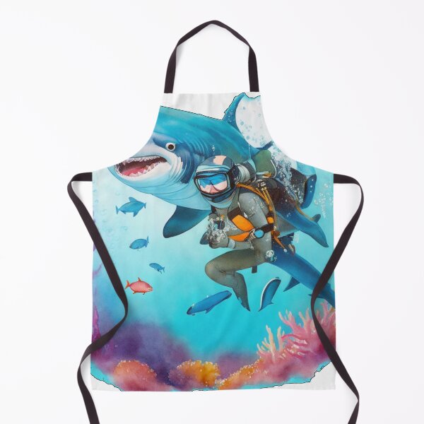 Item preview, A Diver is embarrassed by a Killer Shark designed and sold by SaliyalCreation.