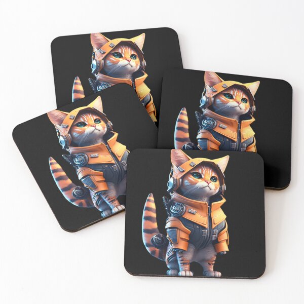 Item preview, Futuristic Feline Warrior: Hyperrealistic Cyberpunk Cat designed and sold by AnubisArtUSA.