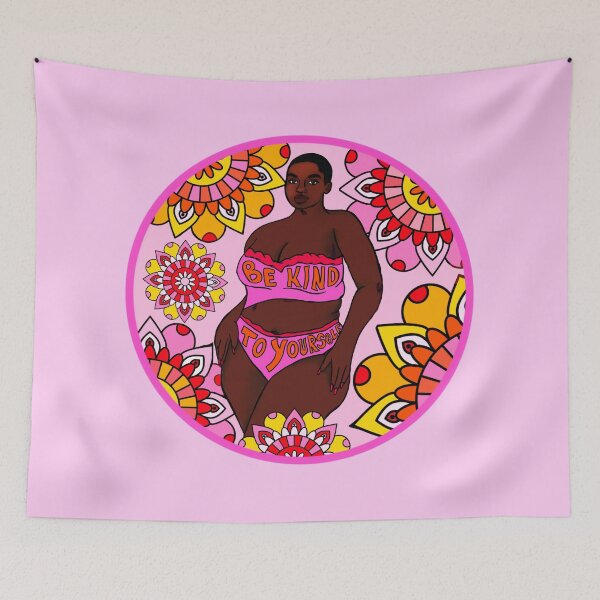 Item preview, Be Kind To Yourself Body Positive Black Woman designed and sold by mariahmoniquedesign.