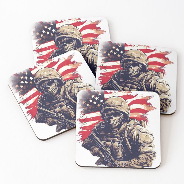 Item preview, Skull American Soldier in Uniform designed and sold by SkullTroops.