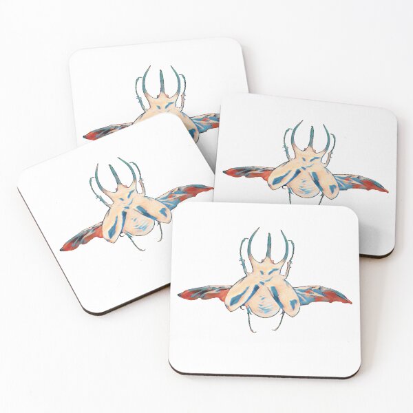 Item preview,  Atlas Beetle in shades of Coral Sea designed and sold by DreamingBeetle.