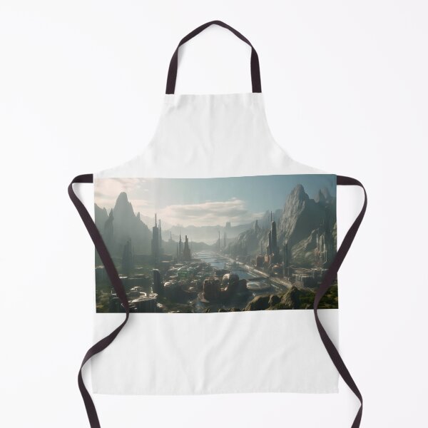 Item preview, Ethereal Futuristic City Sci Fi Landscape Art designed and sold by PeteRascal.