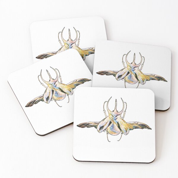 Item preview, Atlas Beetle in shades of yellow and blue designed and sold by DreamingBeetle.