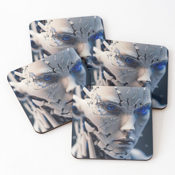 Item preview, Futuristic Humanoid Robot Portrait designed and sold by Visual Foundry.