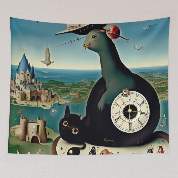 Item preview, Absurd Cat Clock designed and sold by KirstenStar.