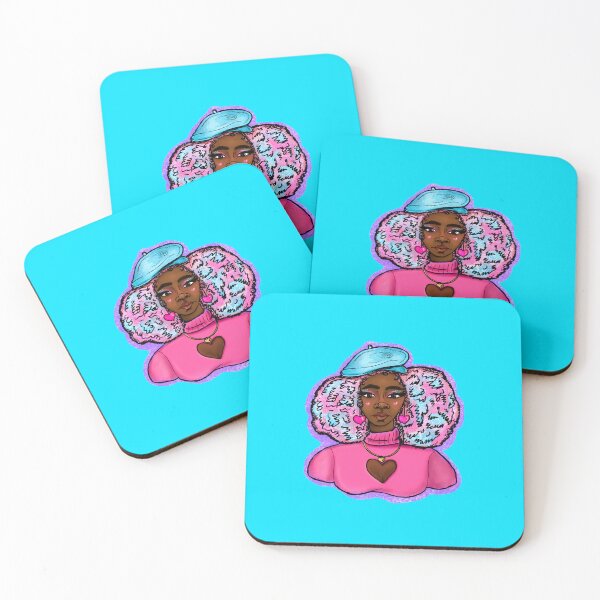 Item preview, Cotton Candy Hair Black Girl Magic Pink Hair, Blue, Black Woman y2k, It girl designed and sold by mariahmoniquedesign.