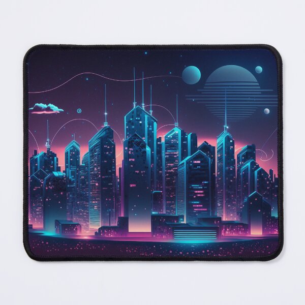 Item preview, Cyber Neon City Skyline designed and sold by Visual Foundry.