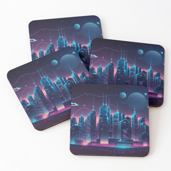 Item preview, Cyber Neon City Skyline designed and sold by Visual Foundry.
