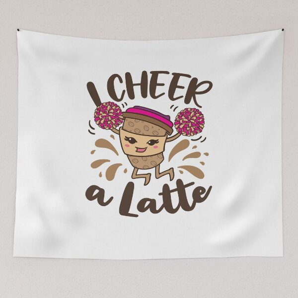 Item preview, I Cheer A Latte Cute Cheerleading designed and sold by jaygo.