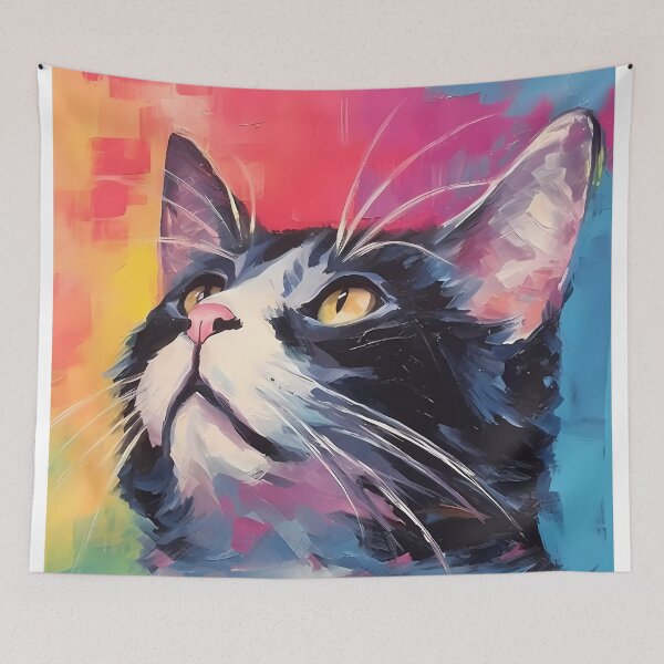 Item preview, Watercolor colored cat04 designed and sold by UnaWu533.