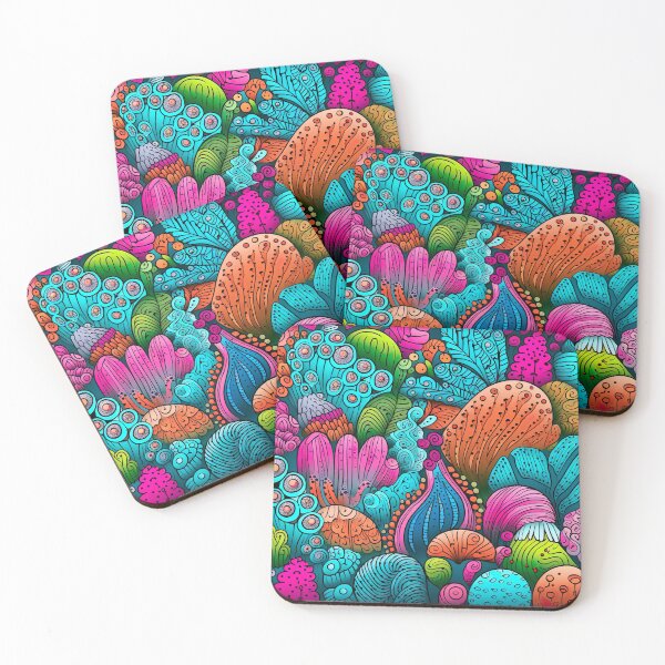Item preview, Colorful scribble symphony - coral reef designed and sold by miss-keysmash.