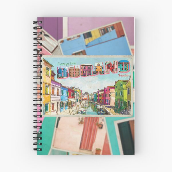 Artikelvorschau, Grüße aus Burano in Venedig Retro-Souvenir im Vintage-Stil entworfen und verkauft von DeveloperProp0.